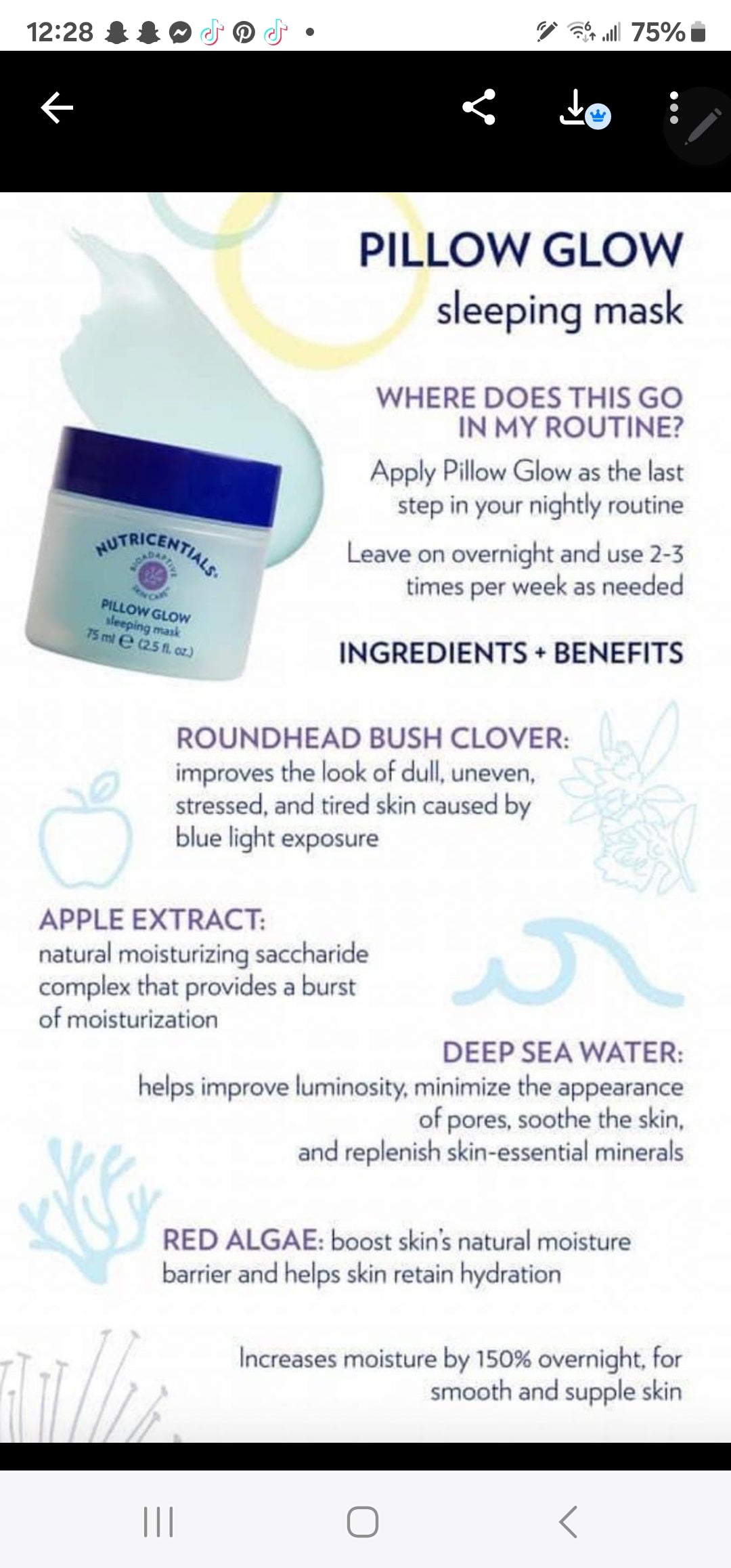 Nutricentials Pillow Glow